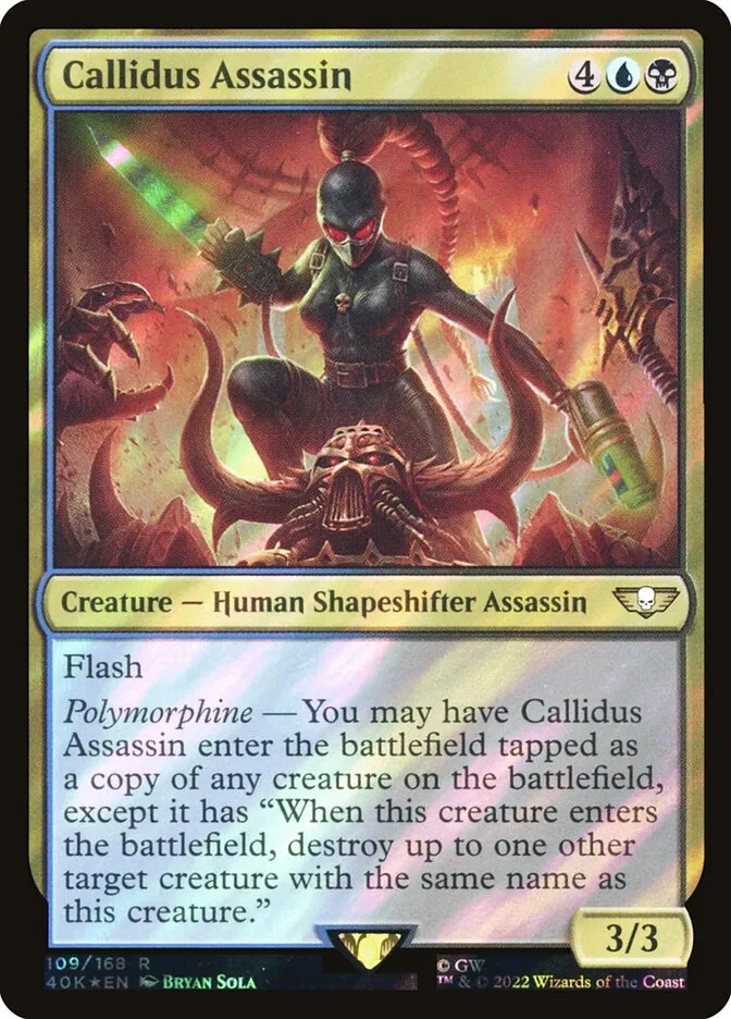 2022 Warhammer 40,000 Commander Callidus Assassin #109★ rare card image
