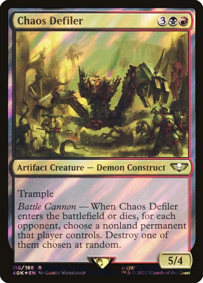 2022 Warhammer 40,000 Commander Chaos Defiler #110★ rare card image