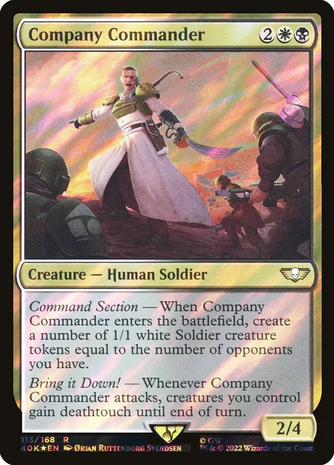2022 Warhammer 40,000 Commander Company Commander #113★ rare card image