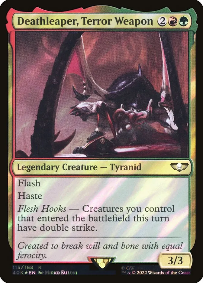 2022 Warhammer 40,000 Commander Deathleaper, Terror Weapon #115★ rare card image