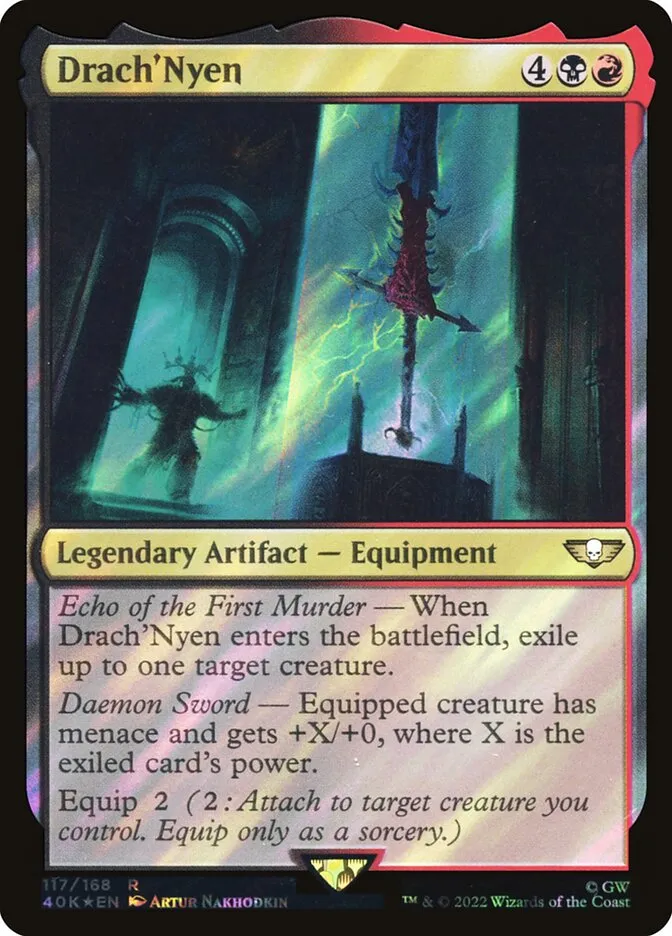 2022 Warhammer 40,000 Commander Drach'Nyen #117★ rare card image