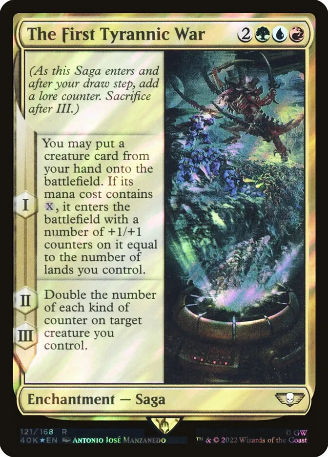 2022 Warhammer 40,000 Commander The First Tyrannic War #121★ rare card image