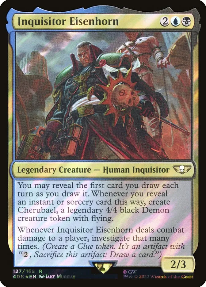 2022 Warhammer 40,000 Commander Inquisitor Eisenhorn #127★ rare card image
