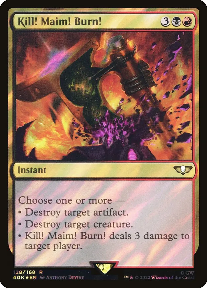 2022 Warhammer 40,000 Commander Kill! Maim! Burn! #128★ rare card image