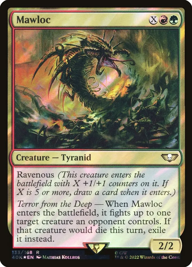 2022 Warhammer 40,000 Commander Mawloc #133★ rare card image