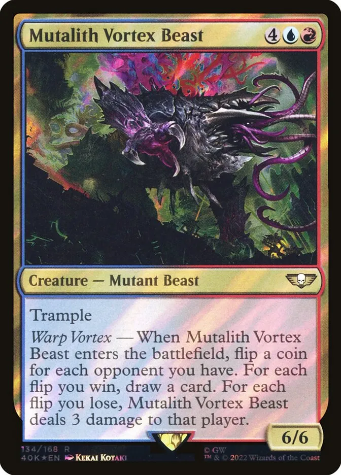 2022 Warhammer 40,000 Commander Mutalith Vortex Beast #134★ rare card image