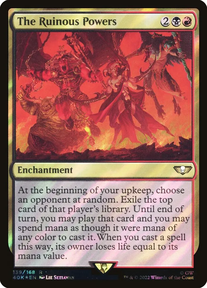 2022 Warhammer 40,000 Commander The Ruinous Powers #139★ rare card image