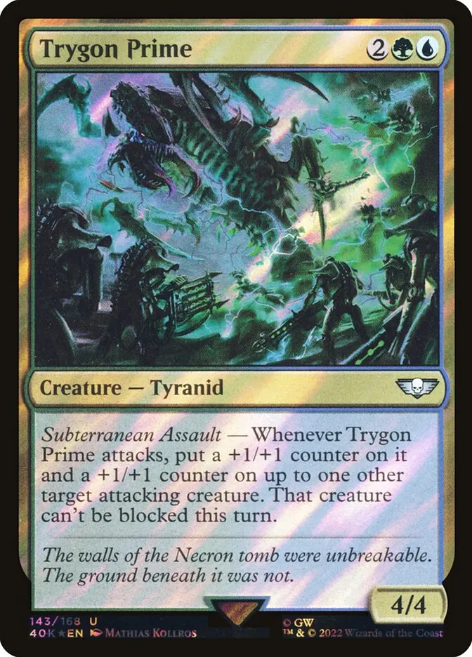 2022 Warhammer 40,000 Commander Trygon Prime #143★ uncommon card image
