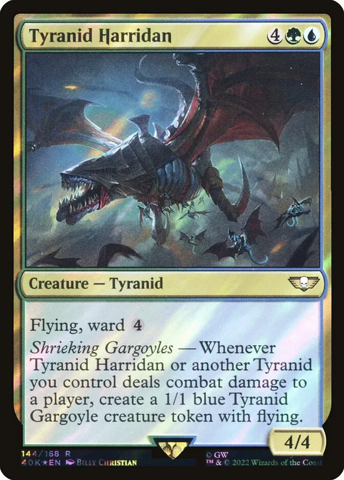 2022 Warhammer 40,000 Commander Tyranid Harridan #144★ rare card image