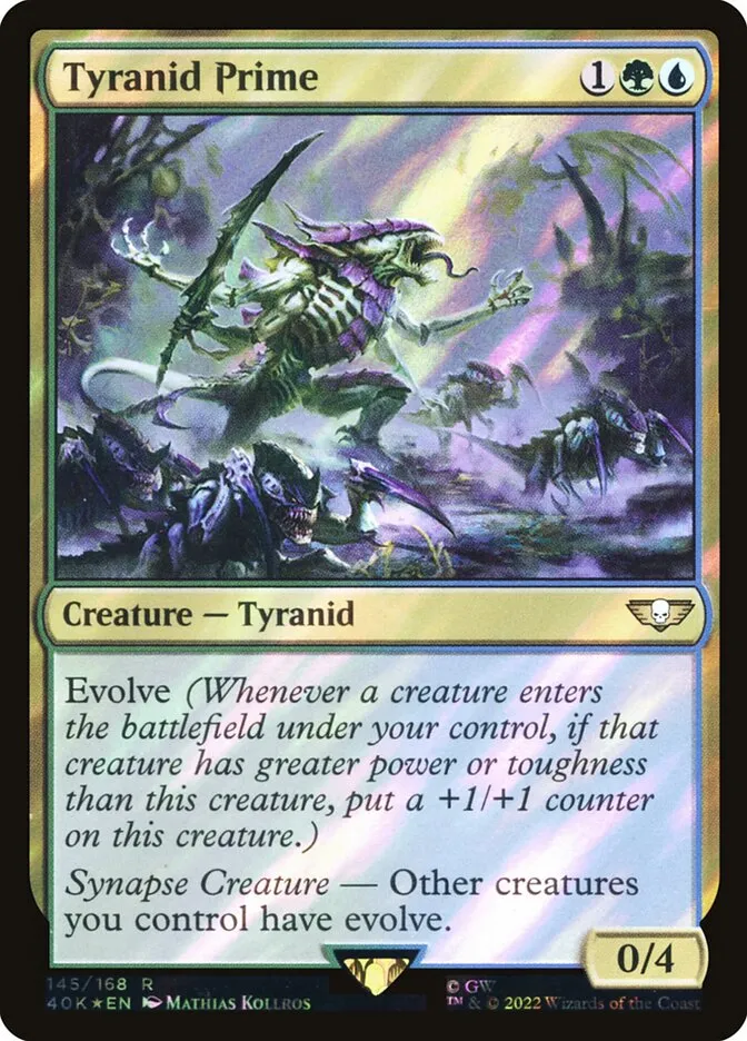 2022 Warhammer 40,000 Commander Tyranid Prime #145★ rare card image