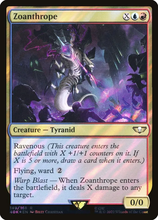 2022 Warhammer 40,000 Commander Zoanthrope #149★ rare card image