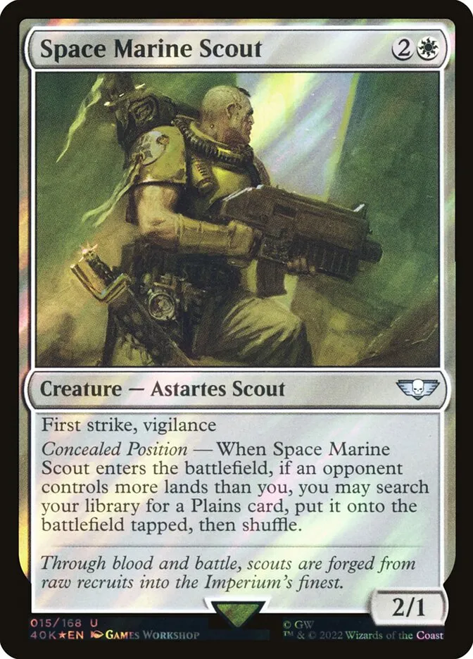 2022 Warhammer 40,000 Commander Space Marine Scout uncommon #15★ uncommon card image