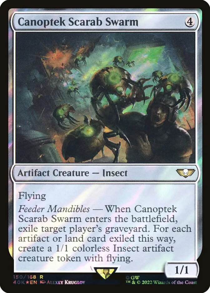 2022 Warhammer 40,000 Commander Canoptek Scarab Swarm #150★ rare card image