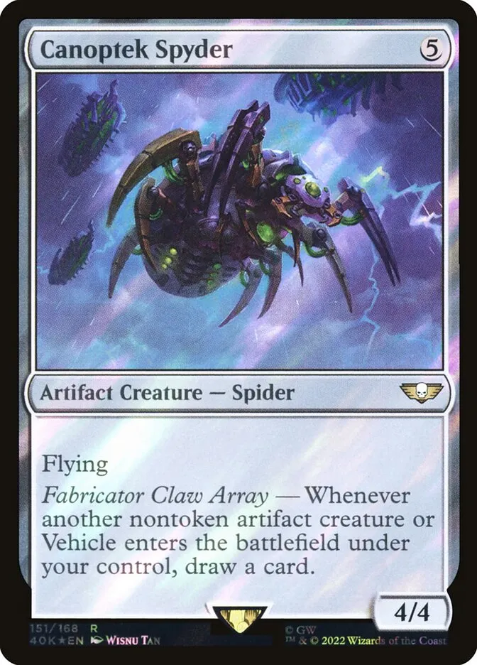 2022 Warhammer 40,000 Commander Canoptek Spyder #151★ rare card image