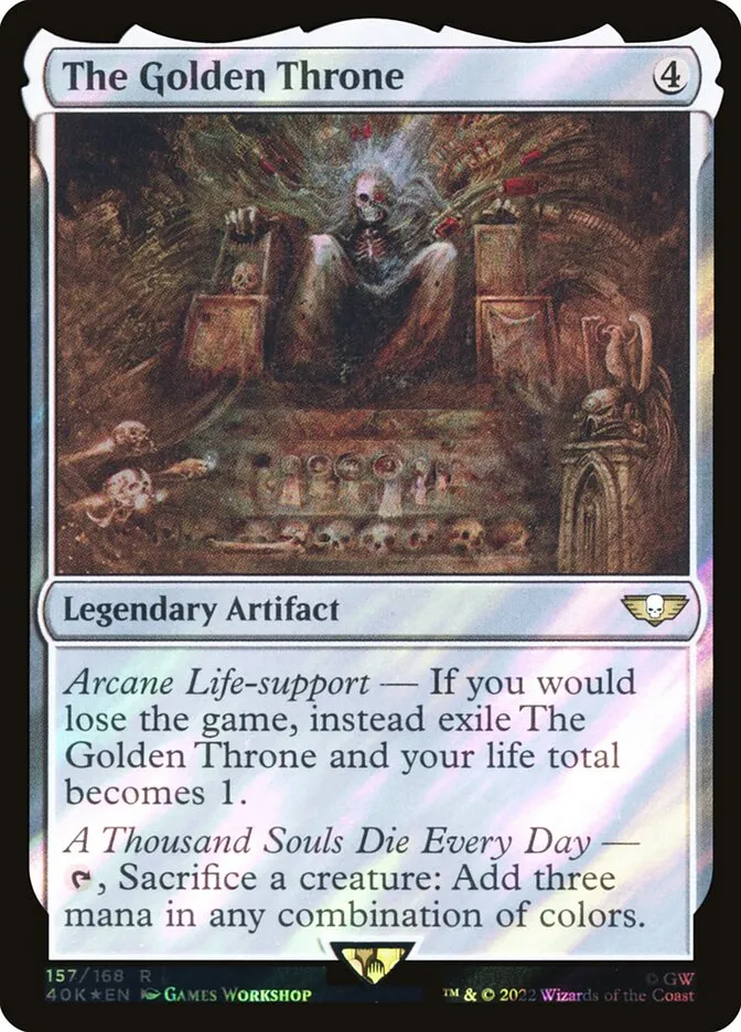 2022 Warhammer 40,000 Commander The Golden Throne #157★ rare card image