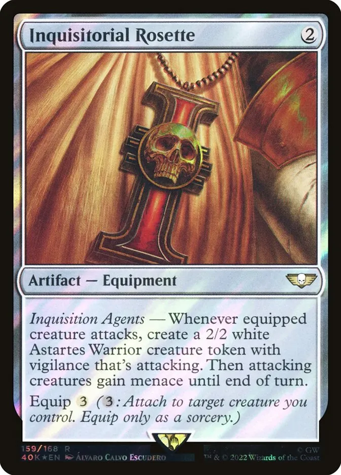 2022 Warhammer 40,000 Commander Inquisitorial Rosette #159★ rare card image