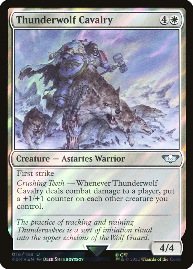 2022 Warhammer 40,000 Commander Thunderwolf Cavalry uncommon #16★ uncommon card image