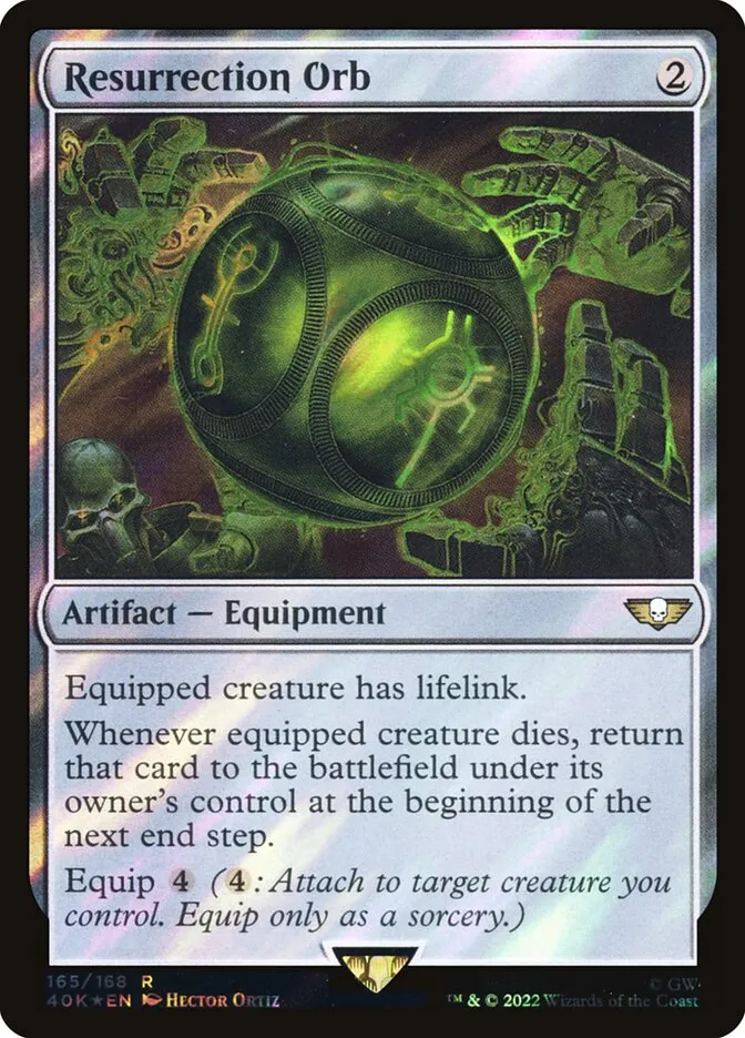 2022 Warhammer 40,000 Commander Resurrection Orb #165★ rare card image