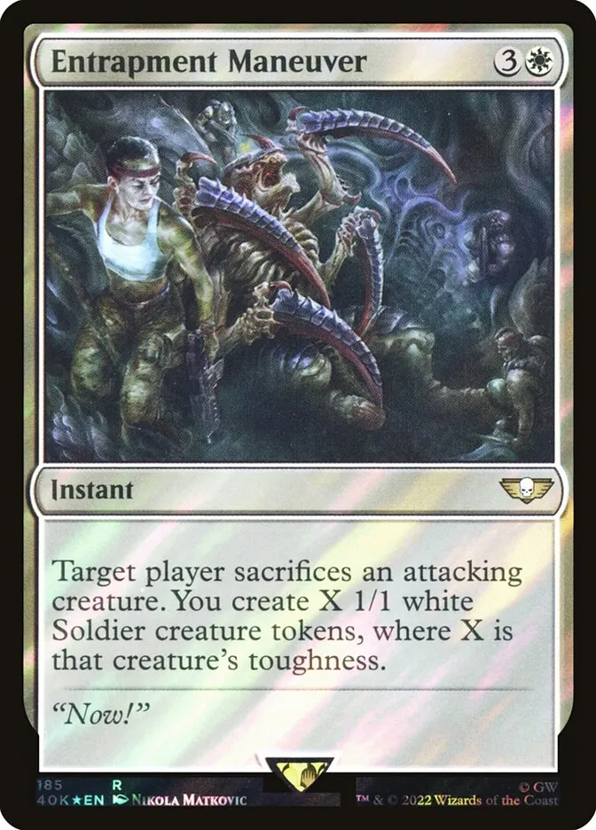 2022 Warhammer 40,000 Commander Entrapment Maneuver #185★ rare card image