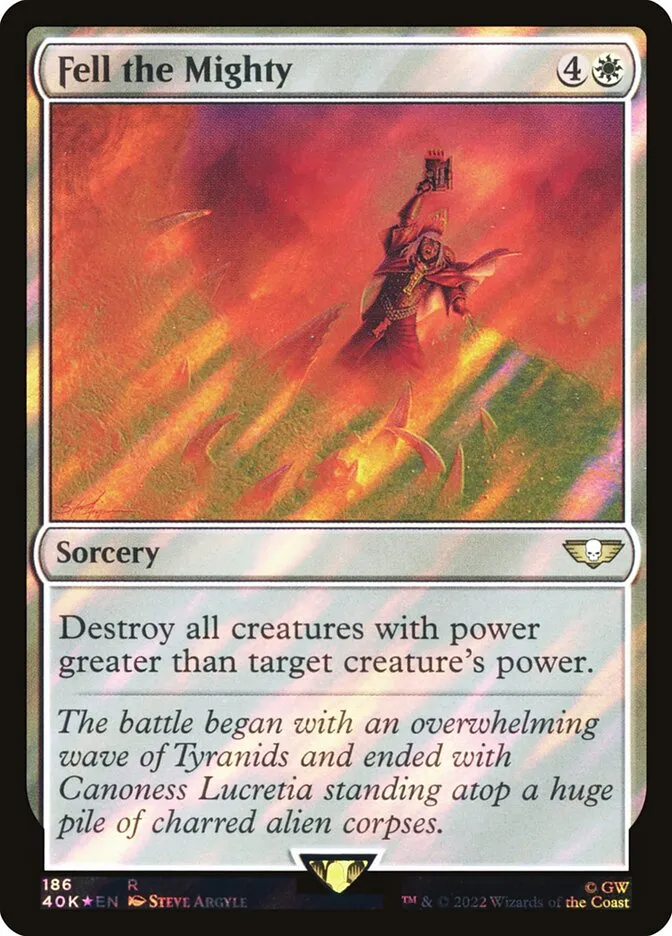 2022 Warhammer 40,000 Commander Fell the Mighty #186★ rare card image