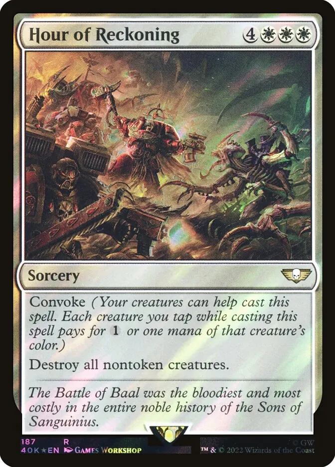 2022 Warhammer 40,000 Commander Hour of Reckoning #187★ rare card image