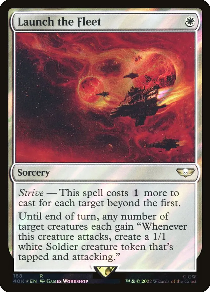 2022 Warhammer 40,000 Commander Launch the Fleet #188★ rare card image