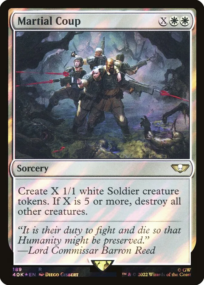 2022 Warhammer 40,000 Commander Martial Coup #189★ rare card image