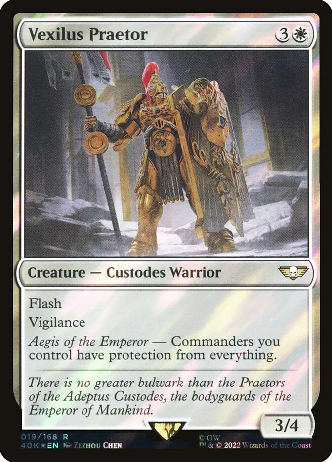 2022 Warhammer 40,000 Commander Vexilus Praetor rare #19★ rare card image