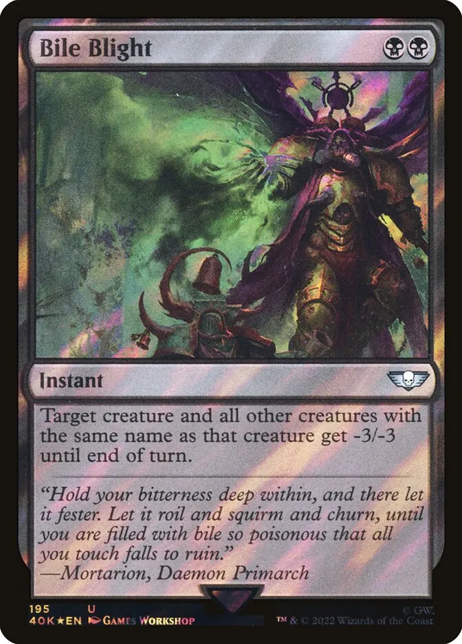 2022 Warhammer 40,000 Commander Bile Blight #195★ uncommon card image