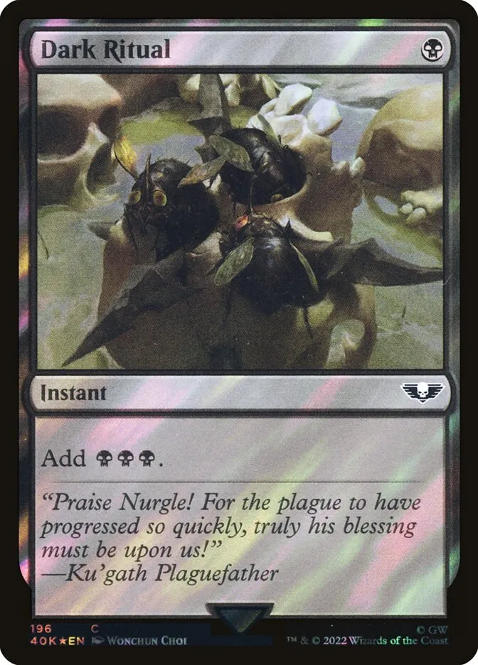 2022 Warhammer 40,000 Commander Dark Ritual #196★ common card image