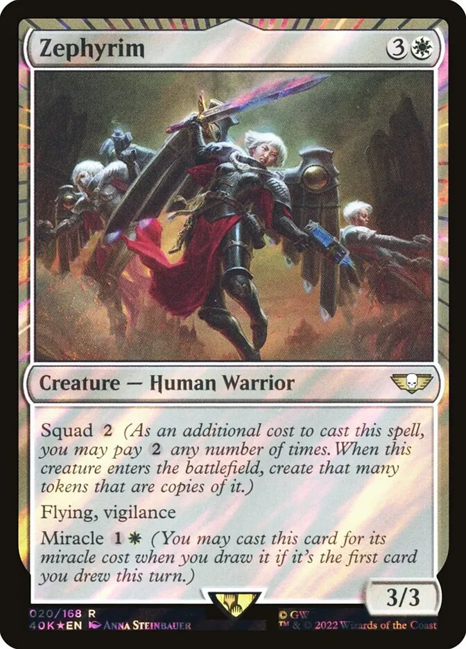 2022 Warhammer 40,000 Commander Zephyrim rare #20★ rare card image