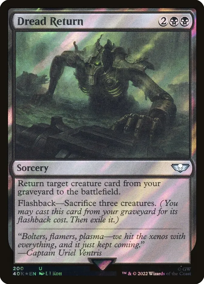 2022 Warhammer 40,000 Commander Dread Return #200★ uncommon card image