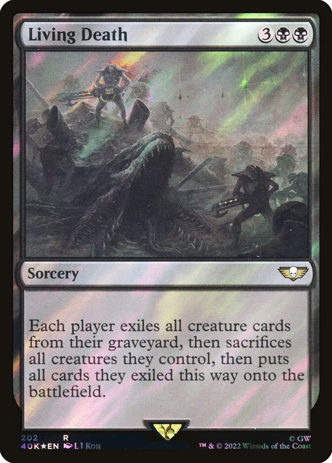 2022 Warhammer 40,000 Commander Living Death #202★ rare card image