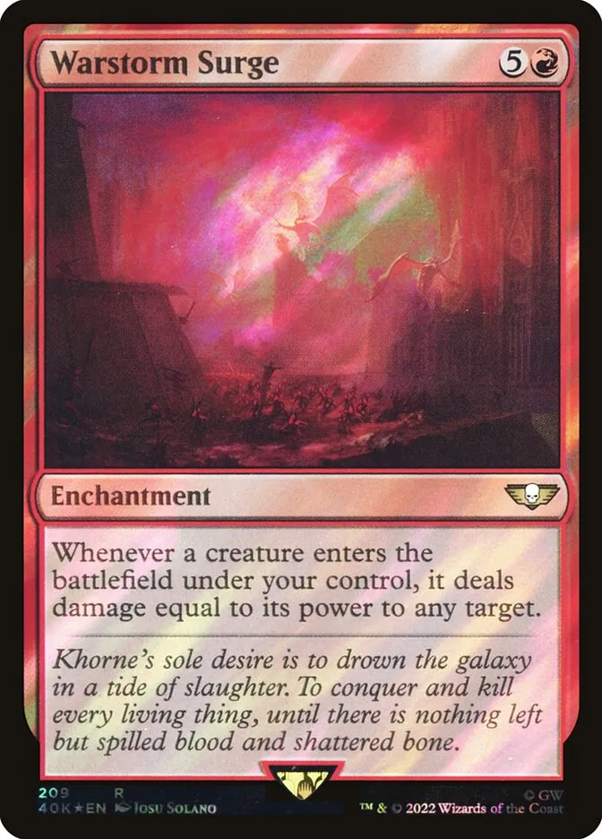 2022 Warhammer 40,000 Commander Warstorm Surge #209★ rare card image