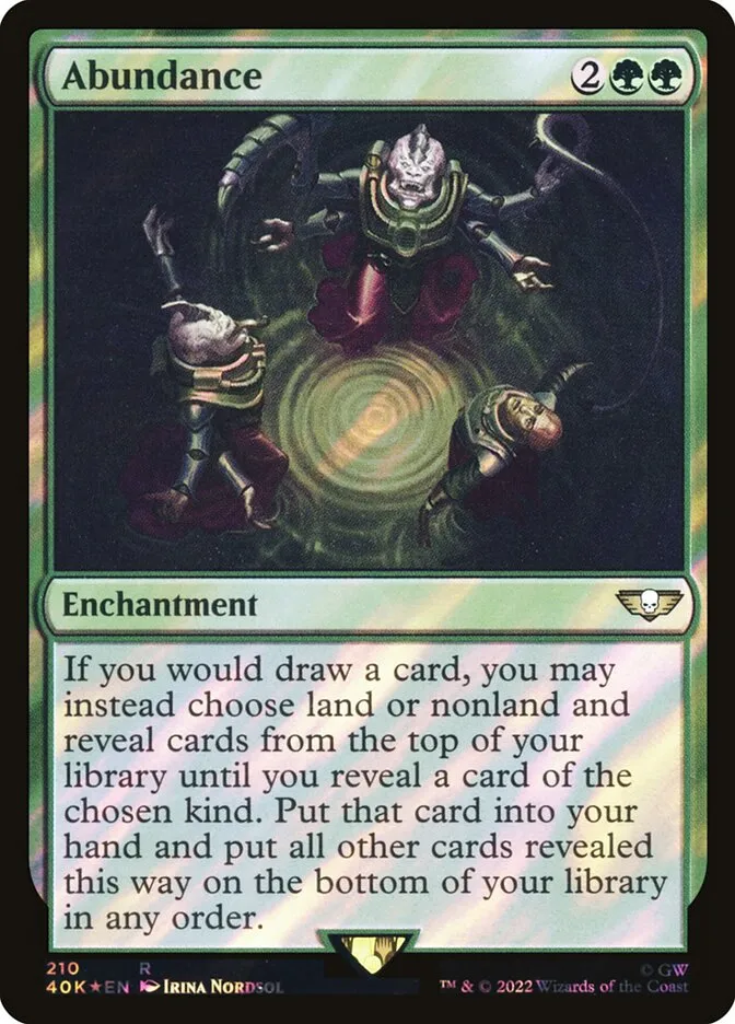 2022 Warhammer 40,000 Commander Abundance #210★ rare card image