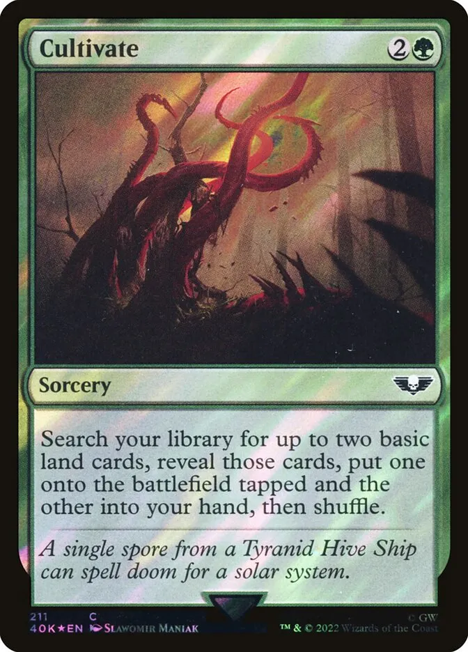2022 Warhammer 40,000 Commander Cultivate #211★ common card image