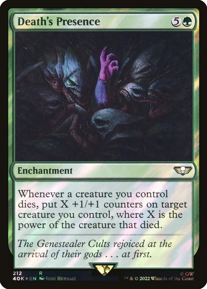 2022 Warhammer 40,000 Commander Death's Presence #212★ rare card image
