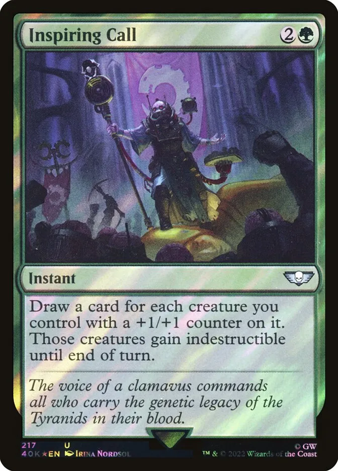 2022 Warhammer 40,000 Commander Inspiring Call #217★ uncommon card image