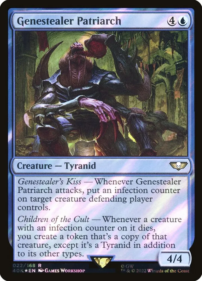 2022 Warhammer 40,000 Commander Genestealer Patriarch rare #22★ rare card image