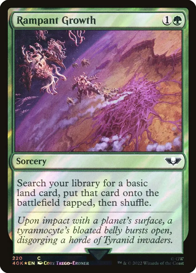 2022 Warhammer 40,000 Commander Rampant Growth #220★ common card image