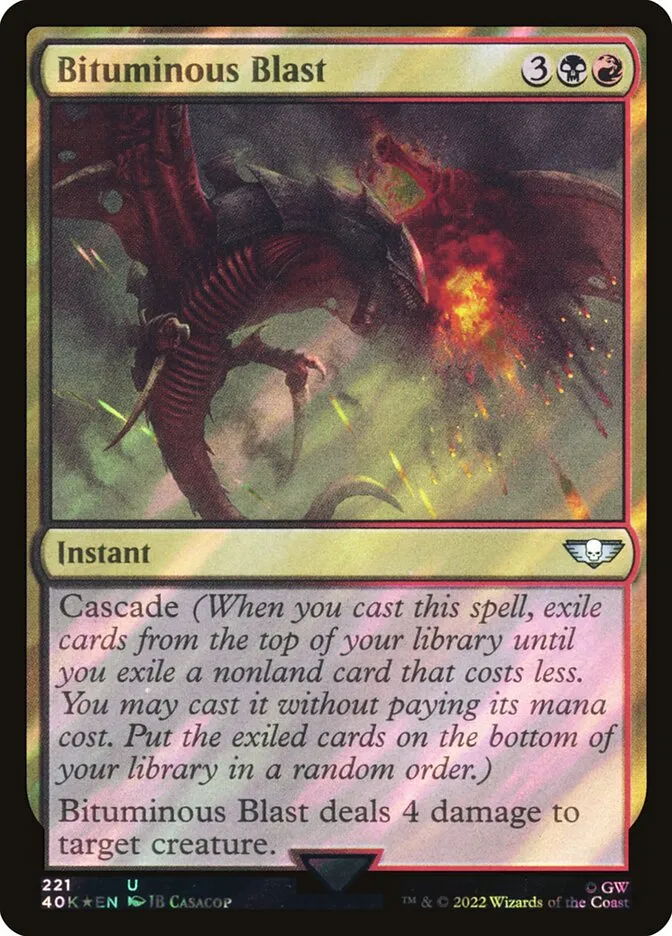2022 Warhammer 40,000 Commander Bituminous Blast #221★ uncommon card image