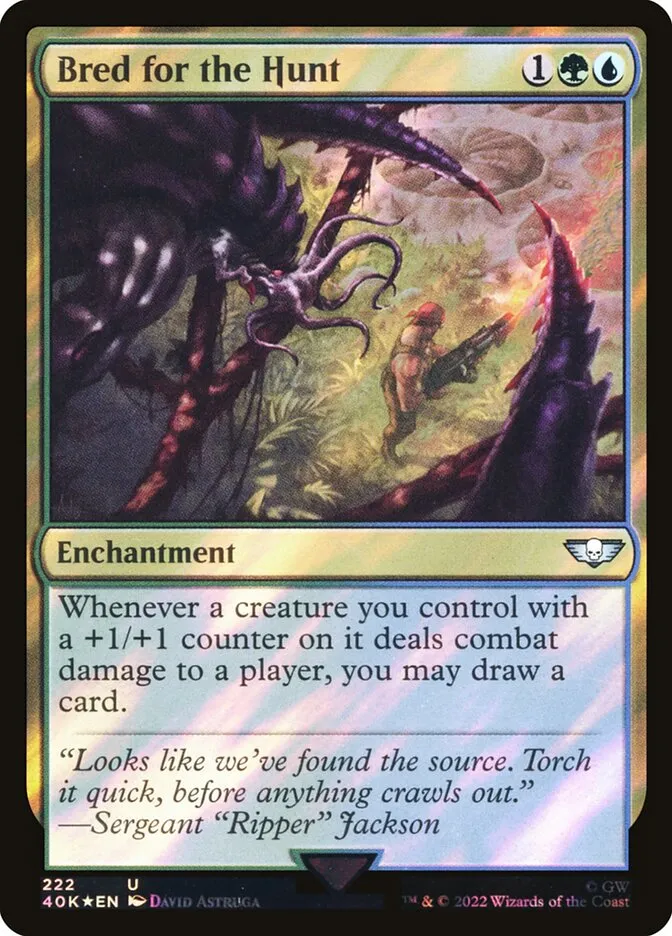 2022 Warhammer 40,000 Commander Bred for the Hunt #222★ uncommon card image