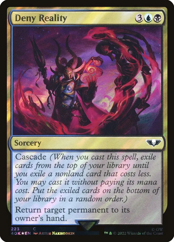 2022 Warhammer 40,000 Commander Deny Reality #223★ common card image