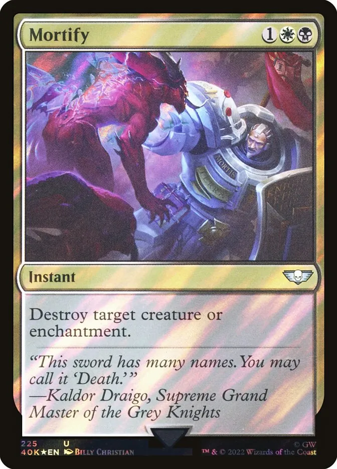 2022 Warhammer 40,000 Commander Mortify #225★ uncommon card image