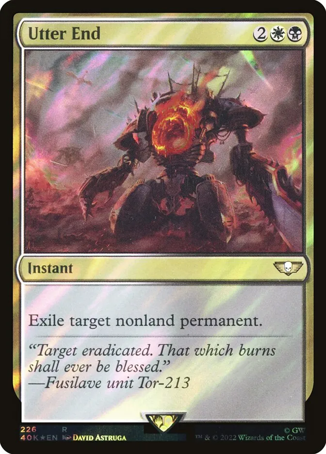 2022 Warhammer 40,000 Commander Utter End #226★ rare card image