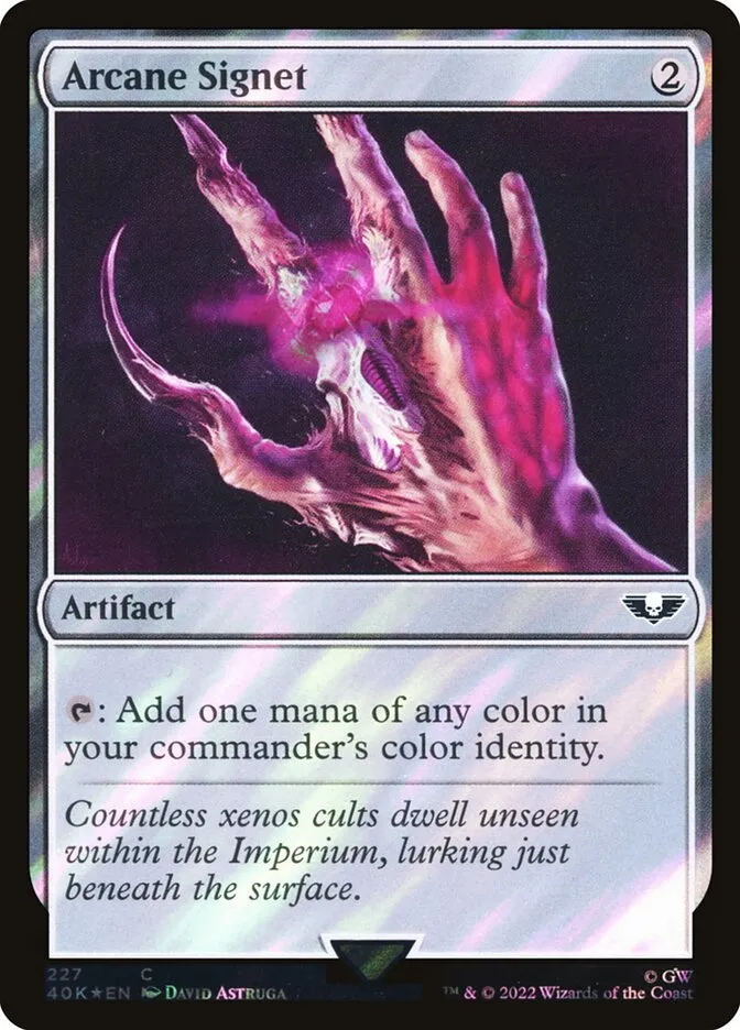 2022 Warhammer 40,000 Commander Arcane Signet #227★ common card image