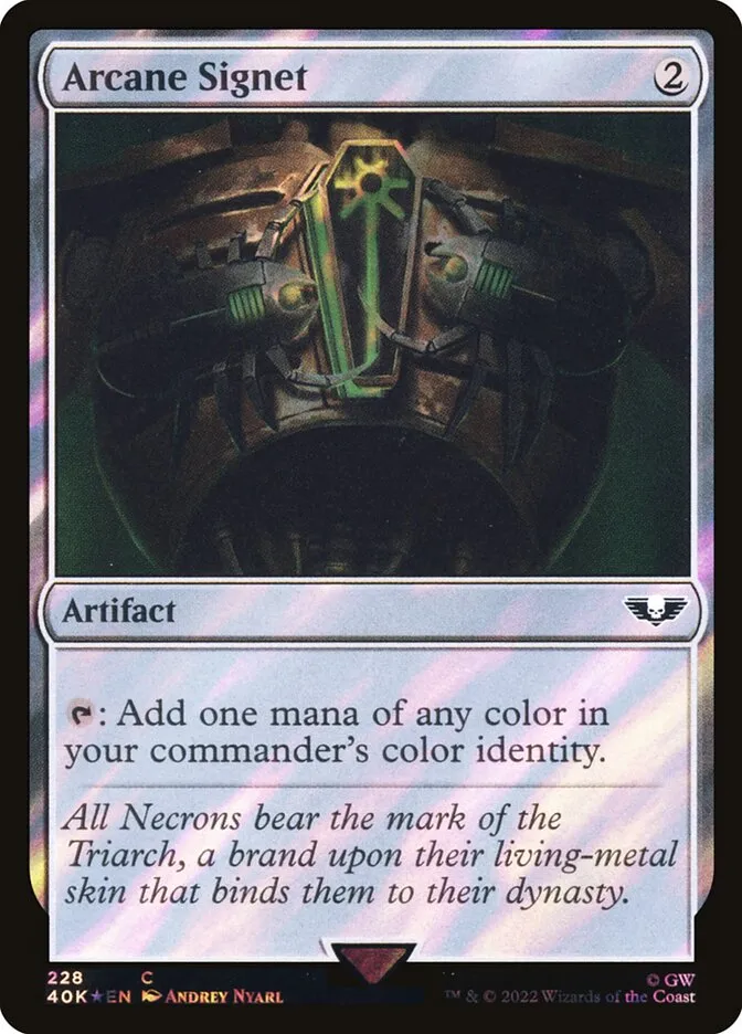 2022 Warhammer 40,000 Commander Arcane Signet #228 common card image
