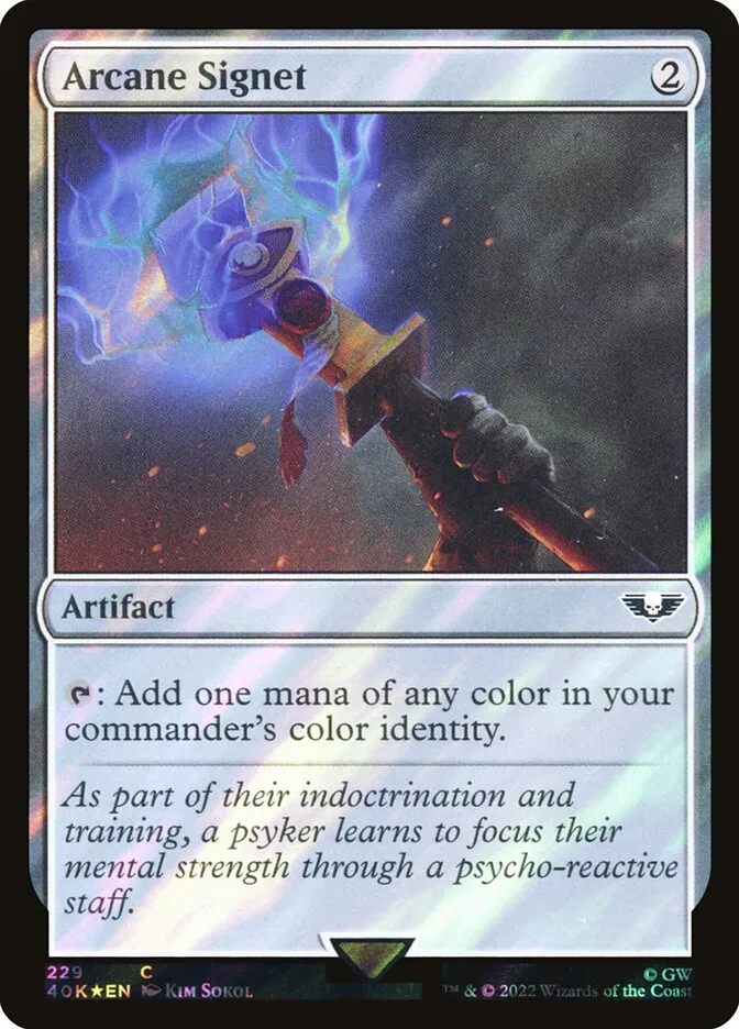 2022 Warhammer 40,000 Commander Arcane Signet common #229 common card image