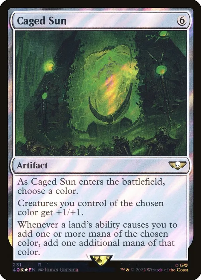 2022 Warhammer 40,000 Commander Caged Sun #231★ rare card image