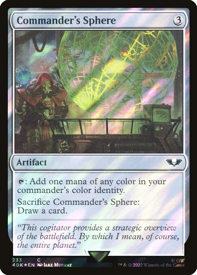 2022 Warhammer 40,000 Commander Commander's Sphere #233★ common card image